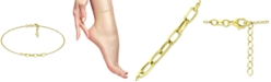 Giani Bernini Large Link Ankle Bracelet in 18k Gold-Plated Sterling Silver & Sterling Silver, Created for Macy's